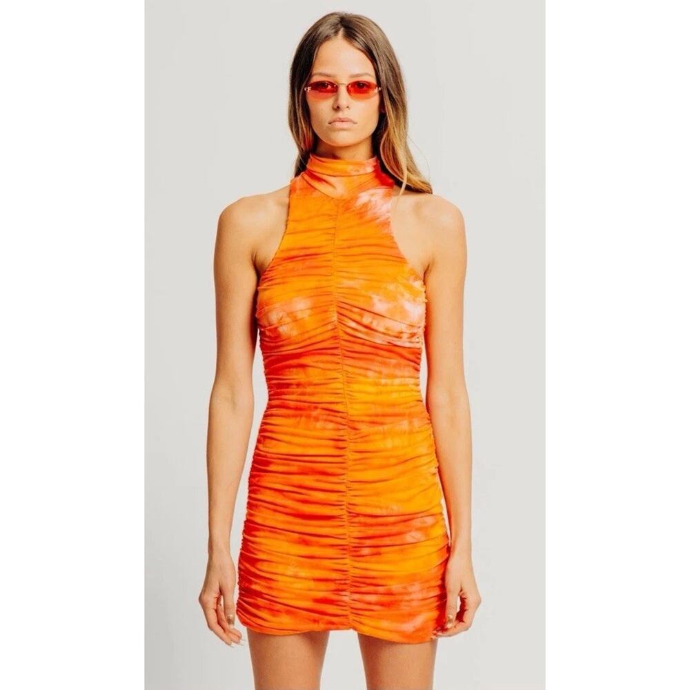 Torn By Kobo Kit Dress Body Con Ruched Sz Medium NWT $168